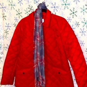 Red Coat w/ Scarf (Slightly Worn)
